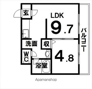 サニーパーク【4階】の間取り